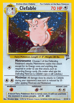 Clefable Pokémon TCG card art