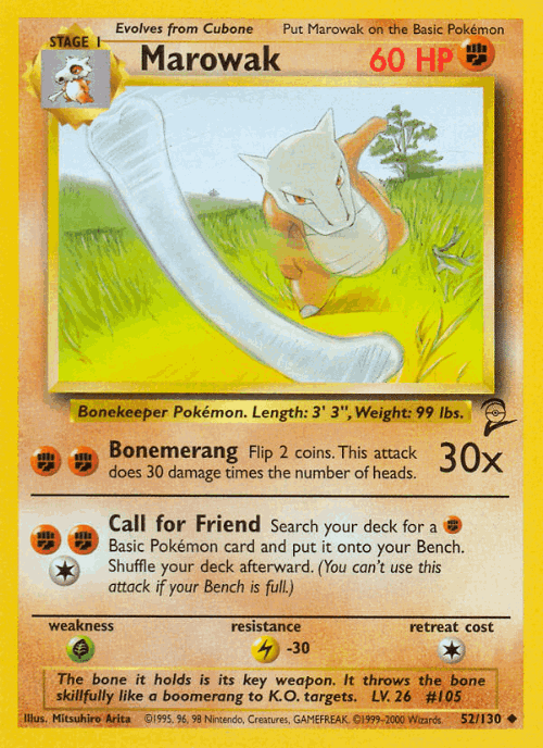 Marowak 52, Base Set 2