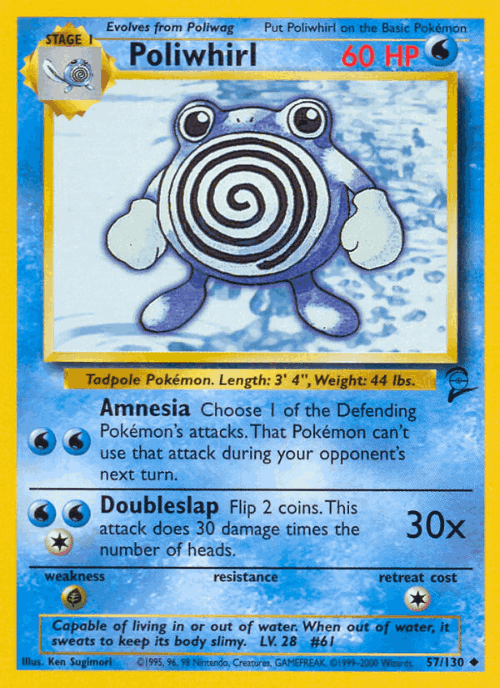 Poliwhirl 57, Base Set 2