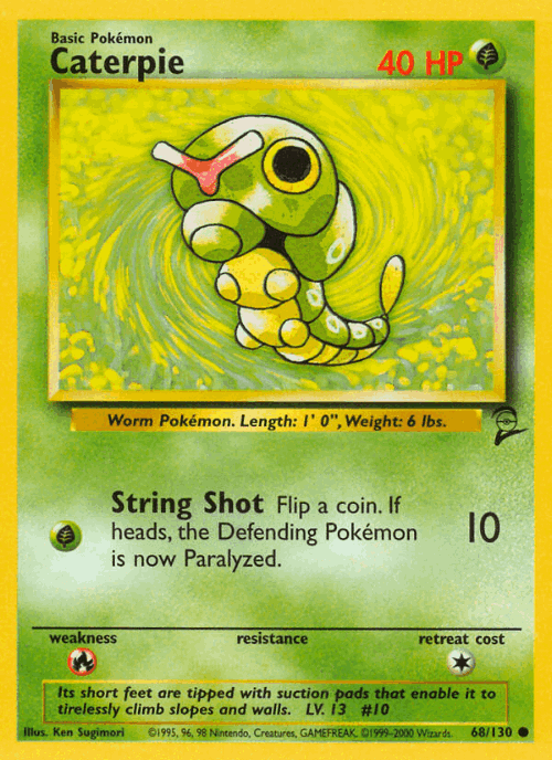Caterpie 68, Base Set 2