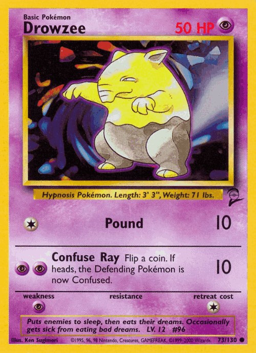 Drowzee 73, Base Set 2