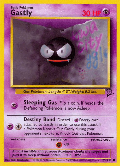 Gastly 75, Base Set 2