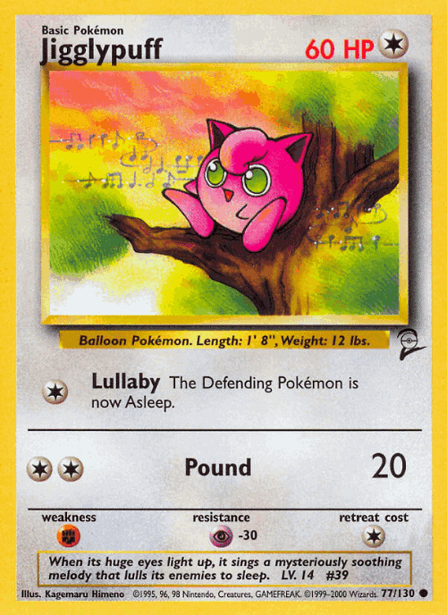 Jigglypuff 77, Base Set 2