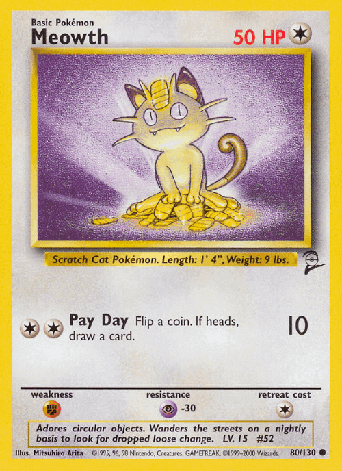 Meowth 80, Base Set 2