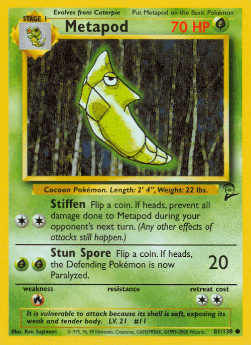 Metapod 81, Base Set 2