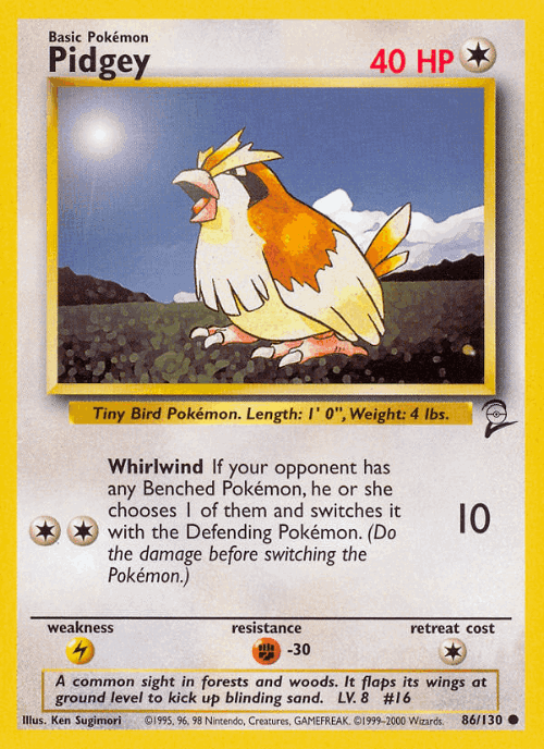 Pidgey 86, Base Set 2