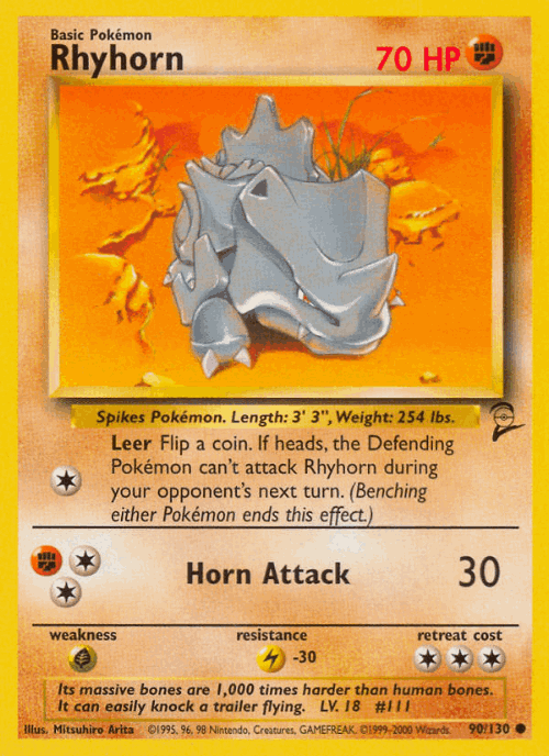 Rhyhorn 90, Base Set 2
