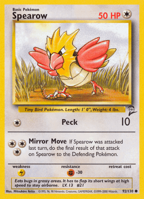 Spearow 92, Base Set 2