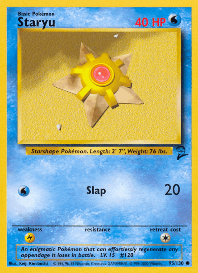 Staryu #95 from Base Set 2 - Common - Illustrated by Keiji Kinebuchi