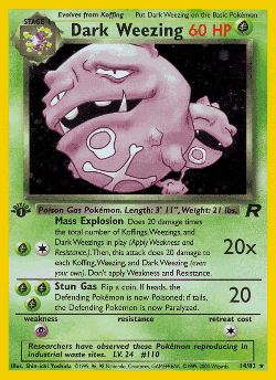 Dark Weezing Pokémon TCG card art