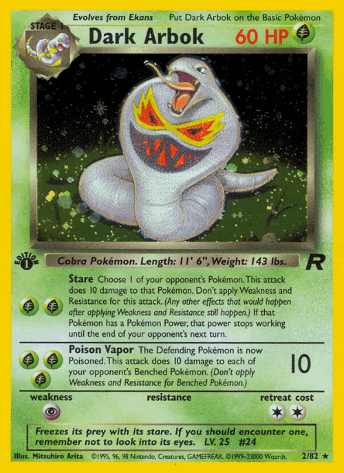 Dark Arbok Pokémon TCG card art