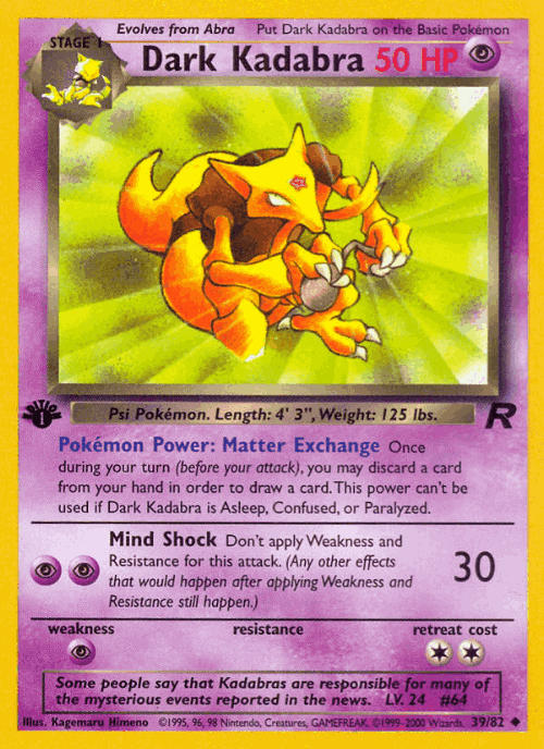 Dark Kadabra 39, Team Rocket