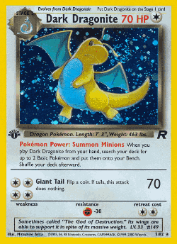Dark Dragonite Pokémon TCG card art