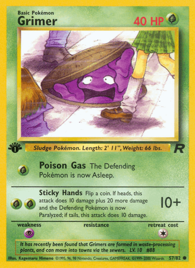 Grimer #57 from Team Rocket - Common - Illustrated by Kagemaru Himeno