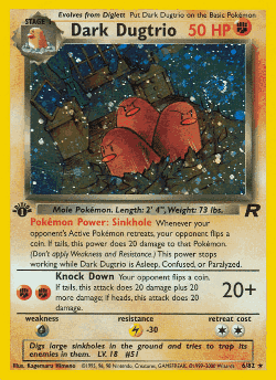 Dark Dugtrio Pokémon TCG card art