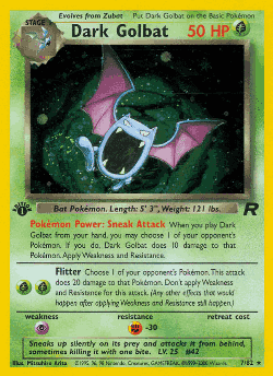 Dark Golbat Pokémon TCG card art
