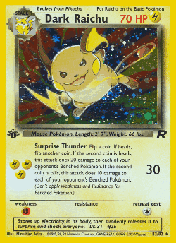 Dark Raichu card art