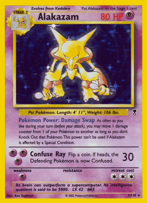Alakazam Legendary Collection card