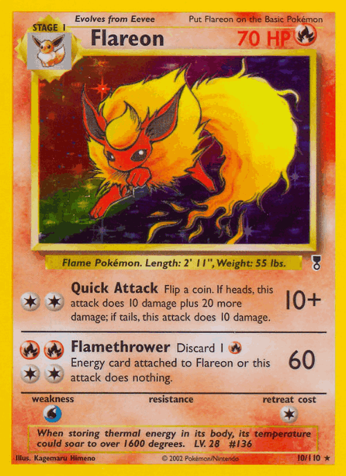 Flareon Legendary Collection card