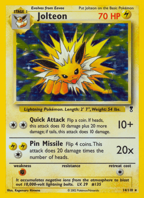 Jolteon Legendary Collection card