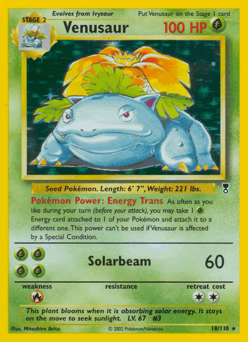 Venusaur Legendary Collection card