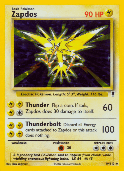 Zapdos Legendary Collection card