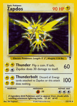 Zapdos Pokémon TCG card art