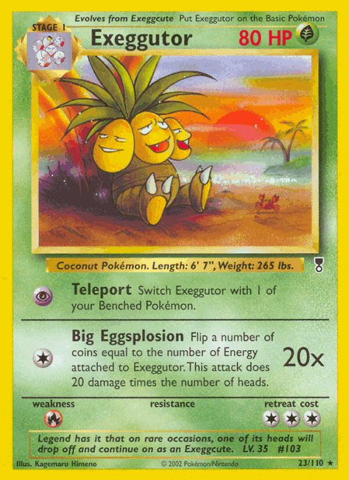 Exeggutor Legendary Collection card