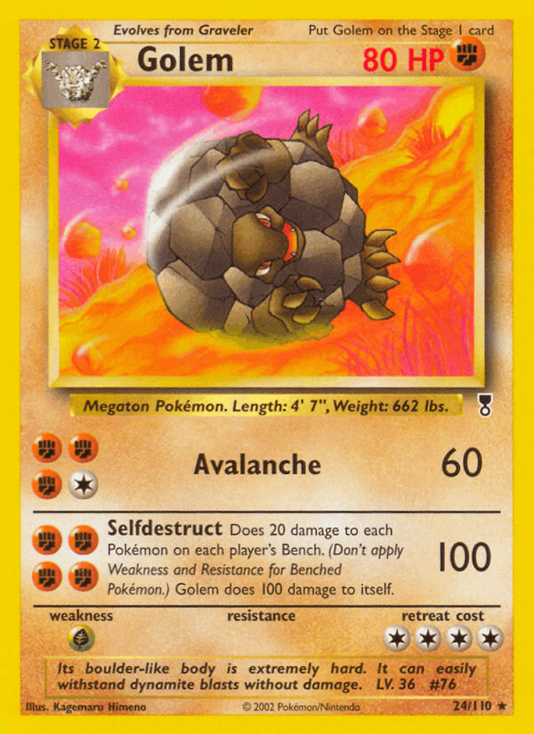 Golem #24 from Legendary Collection - Rare - Illustrated by Kagemaru Himeno