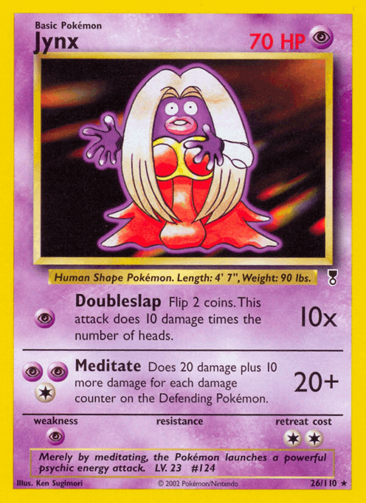 Jynx #26 from Legendary Collection - Rare - Illustrated by Ken Sugimori
