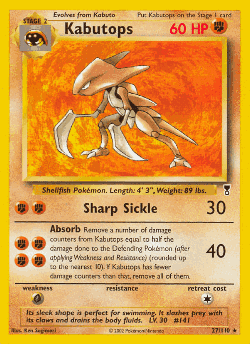 Kabutops 27, Legendary Collection