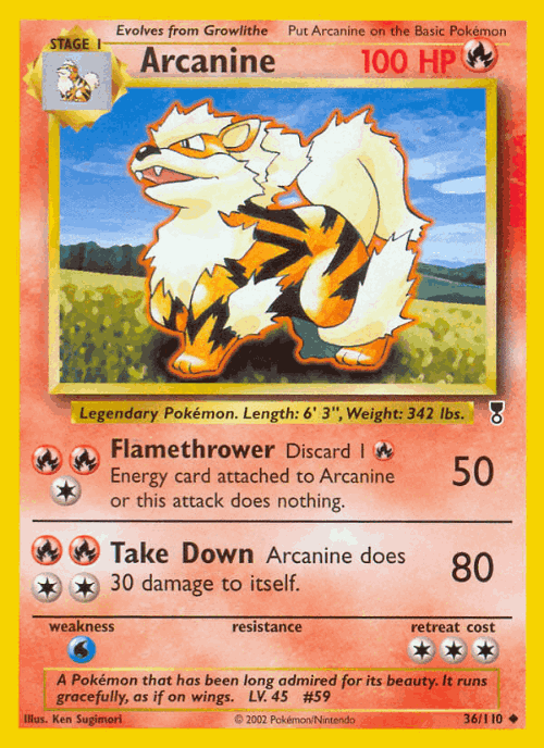 Arcanine 36, Legendary Collection