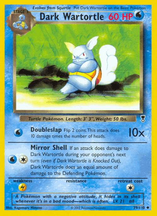 Dark Wartortle 39, Legendary Collection