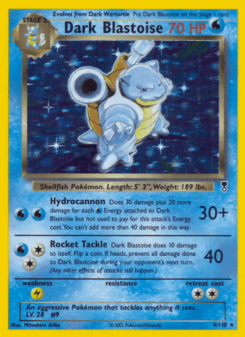 Dark Blastoise Legendary Collection card