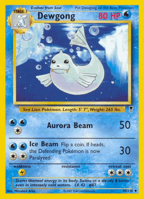 Dewgong 40, Legendary Collection
