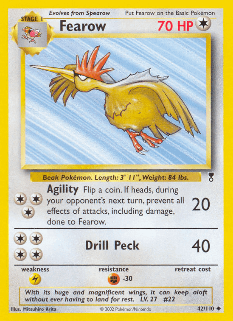 Fearow #42 from Legendary Collection - Uncommon - Illustrated by Mitsuhiro Arita