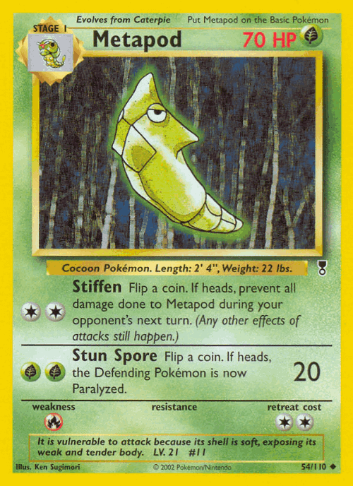 Metapod Legendary Collection card