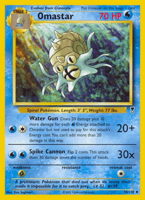 Omastar 58, Legendary Collection