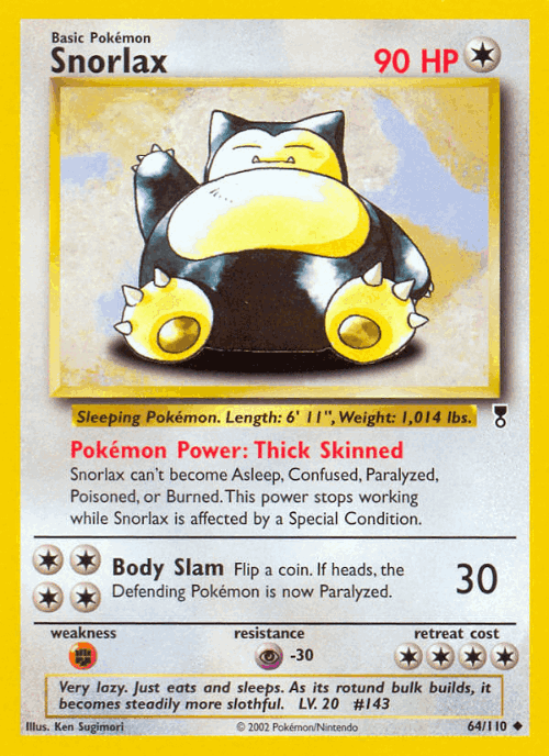 Snorlax 64, Legendary Collection