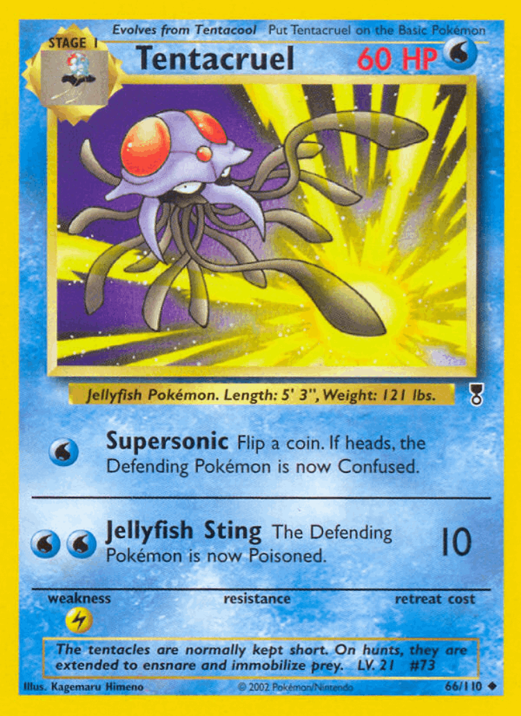 Tentacruel #66 from Legendary Collection - Uncommon - Illustrated by Kagemaru Himeno