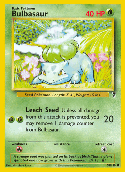 Bulbasaur 68, Legendary Collection