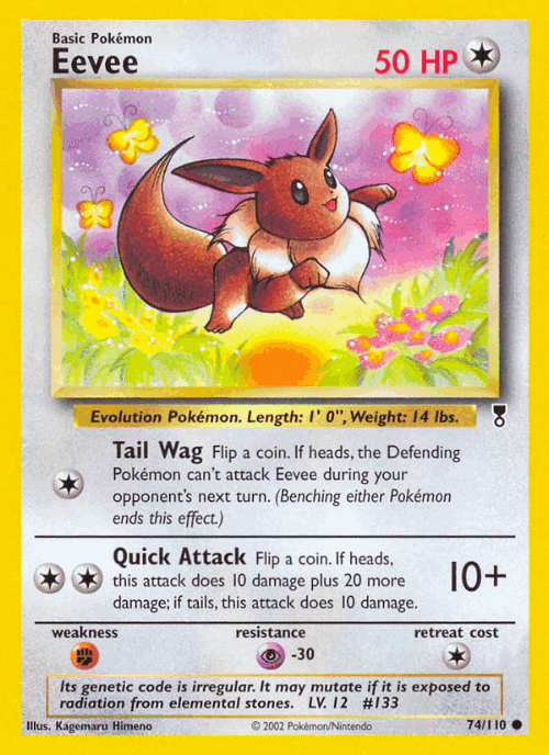 Eevee 74, Legendary Collection