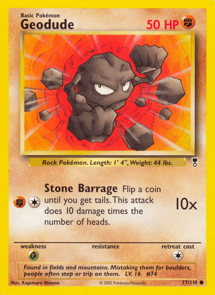 Geodude #77 from Legendary Collection - Common - Illustrated by Kagemaru Himeno