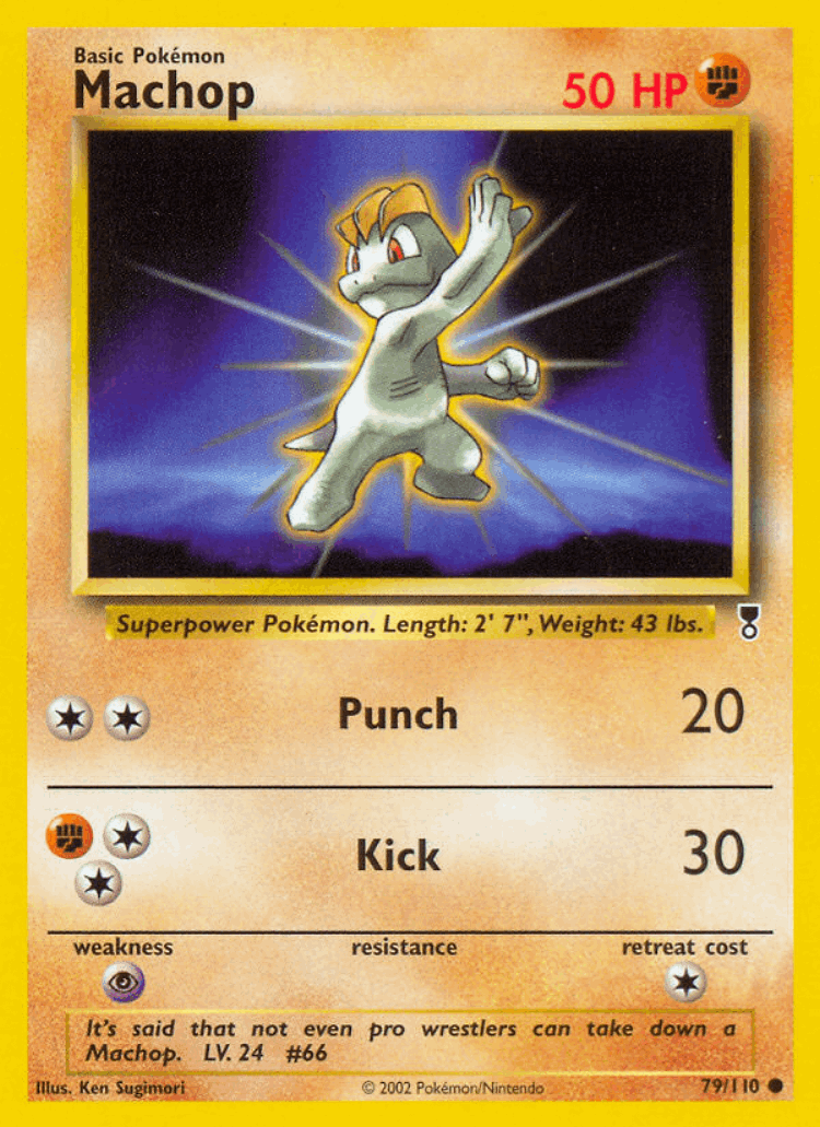 Machop #79 from Legendary Collection - Common - Illustrated by Ken Sugimori