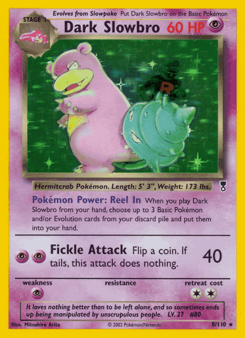 Dark Slowbro Legendary Collection card