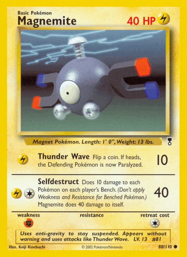 Magnemite #80 from Legendary Collection - Common - Illustrated by Keiji Kinebuchi