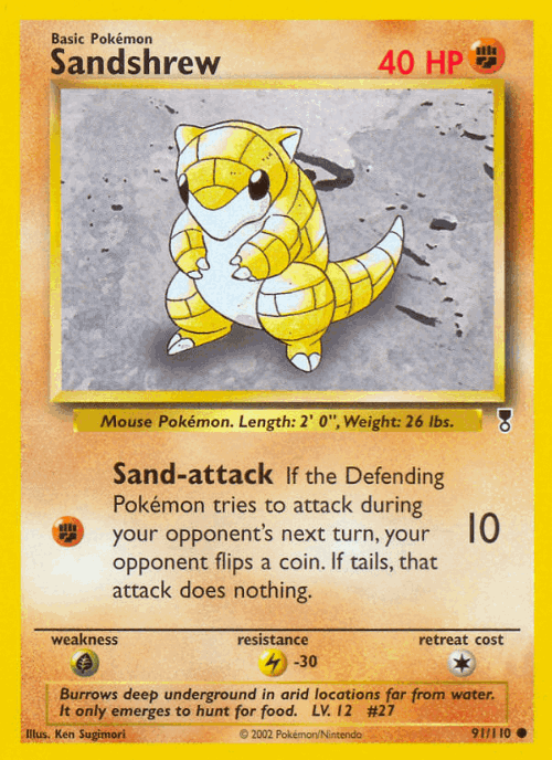 Sandshrew 91, Legendary Collection