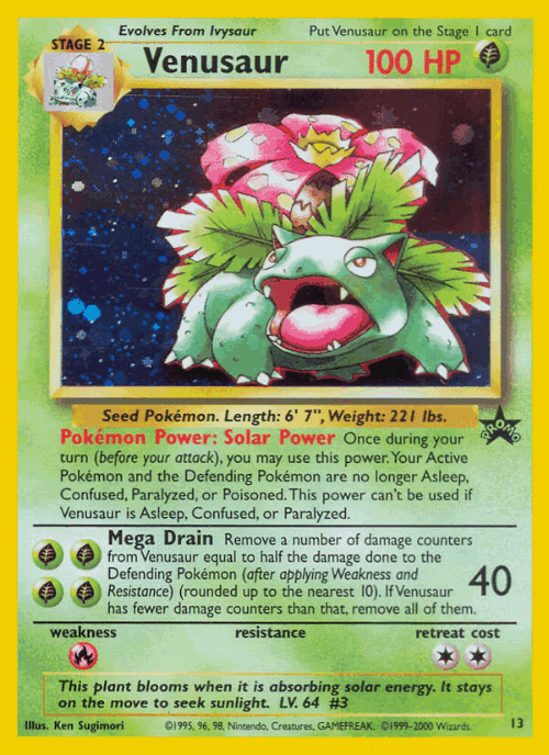 Venusaur Pokémon TCG card art