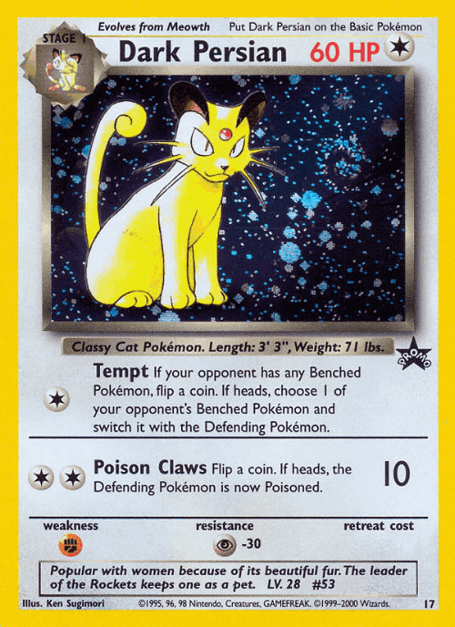 Dark Persian #17 from Wizards Black Star Promos - Promo - Illustrated by Ken Sugimori