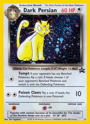 Dark Persian Pokémon TCG card art
